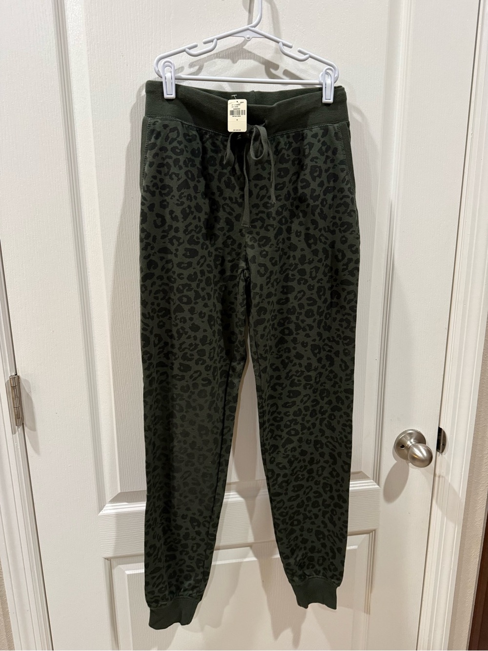 Victoria's Secret Olive Green Leopard Print Joggers